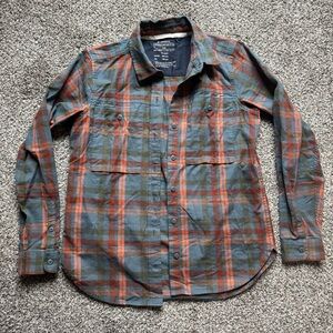 REI Plaid Flannel Button-Up Shirt